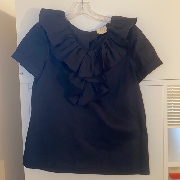 Kate Spade black ruffle blouse - Picture 1 of 5